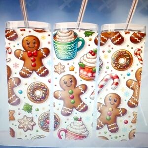 Gingerbread Handmade stainless 20oz. Tumbler